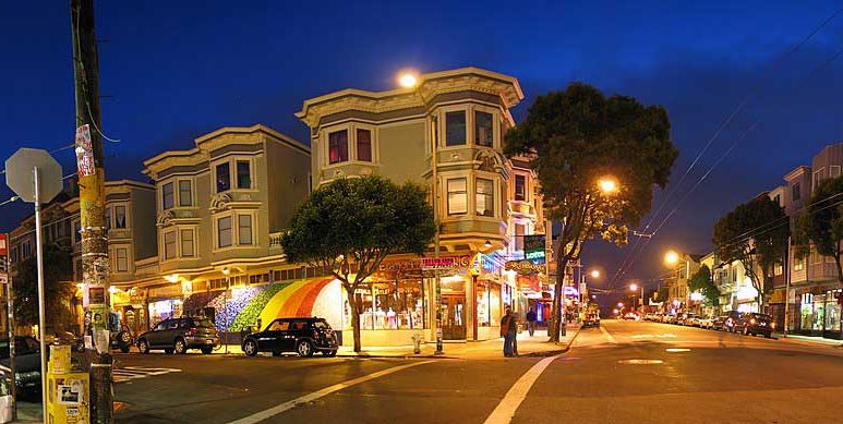Haight-Ashbury district intersection in San Francisco, USA