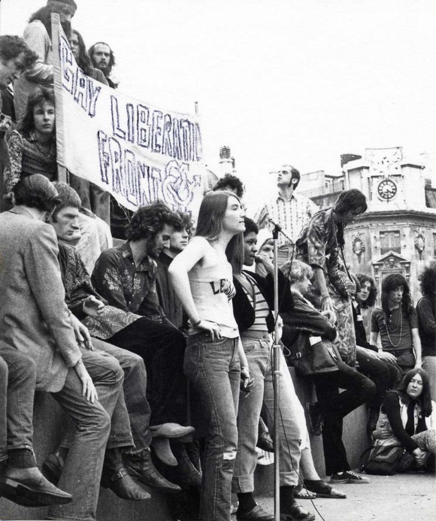 Gay rights demonstration in Trafalgar Square, London (1970)