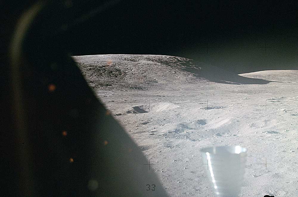 Lunar surface shot shortly after landing during the Apollo 16 mission (1969)