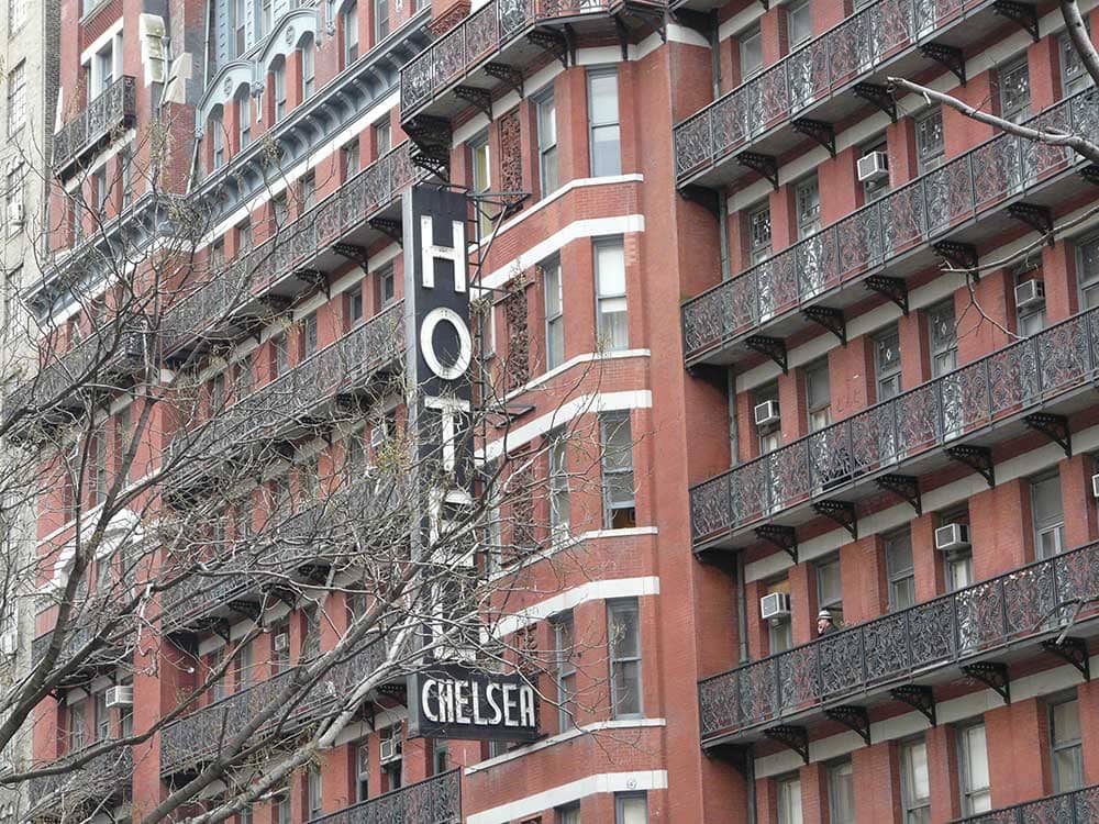 Hotel Chelsea's façade close-up