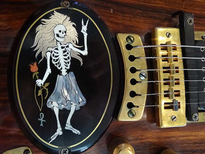 Detail shot of Jerry Garcia 'Rosebud' Guitar