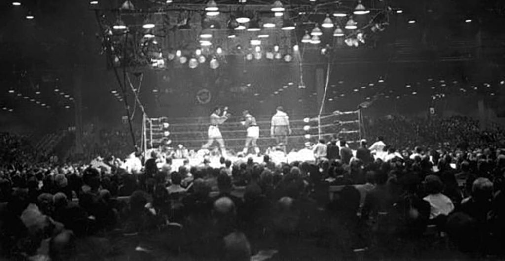 Championship fight between Muhammad Ali (FKA Cassius Clay) and Sonny Liston: Miami Beach, Florida (1964)