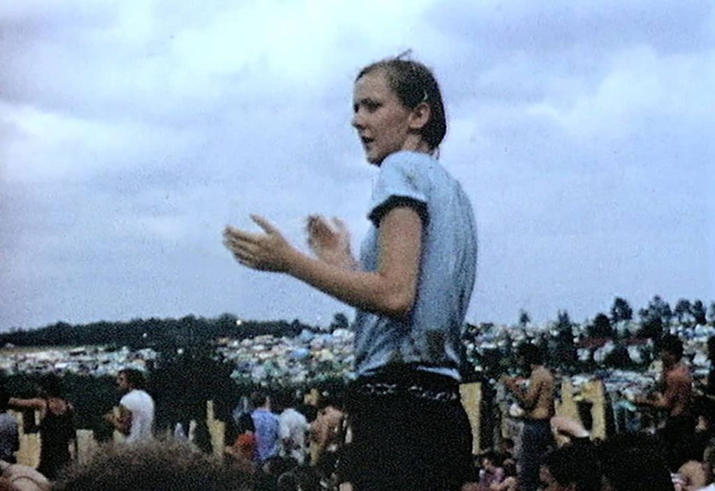Woman dancing at the Woodstock Festival (1969)