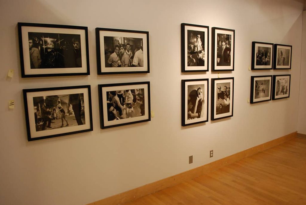 Photo of multiple framed photographs taken at the Andy Warhol's Factory exhibit hosted at the Waterloo Region Children's Museum in Kitchener, Ontario, Canada (2009)