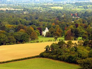 Aerial view of the Stargrove House from the distance (2005)