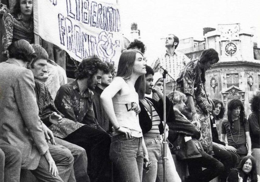 Gay rights demonstration in Trafalgar Square, London (1970)