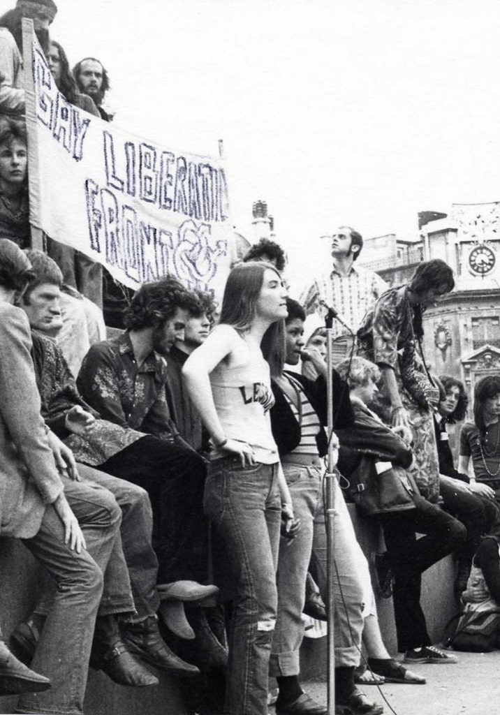 Gay rights demonstration in Trafalgar Square, London (1970)