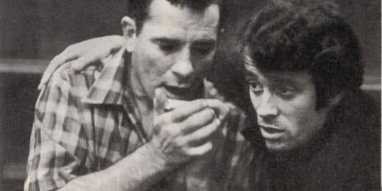 Jack Kerouac (left) with Gian Pieretti (right) (1966)
