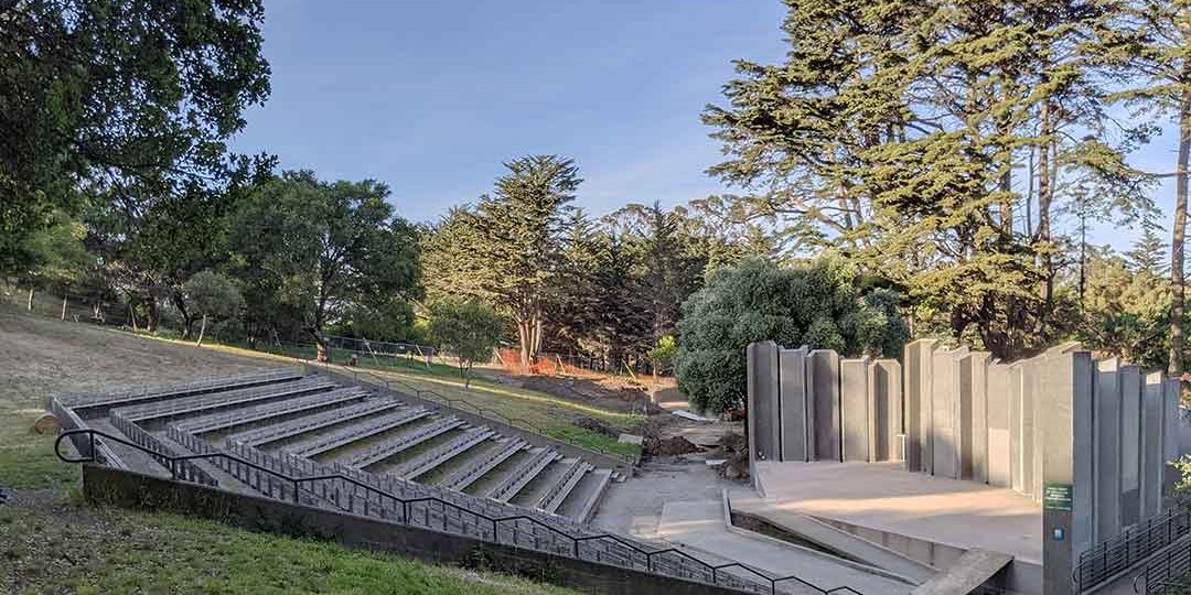 The Jerry Garcia Amphitheatre in San Francisco's McLaren Park (during reconstruction, 2021)