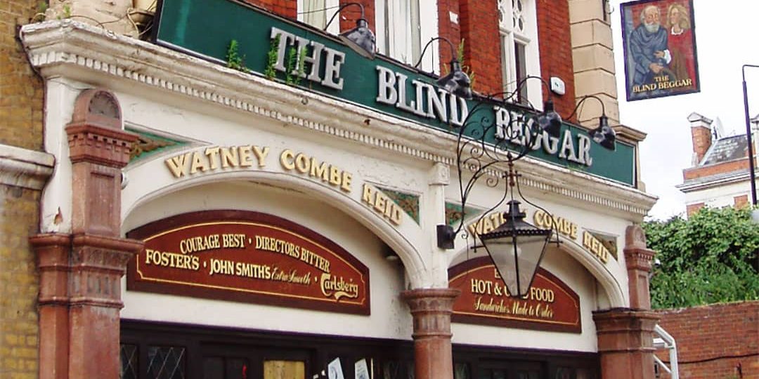 The historic "The Blind Beggar" pub where Ronnie Kray shot and killed George Cornell in 1966, London, United Kingdom (2008)